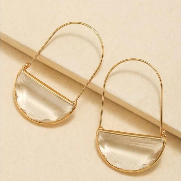Anthropologie Crescent Hoop Earrings - Picture 3 of 4